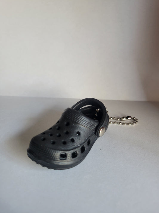 Black Mini Croc Keychain (mini charm sold separately)