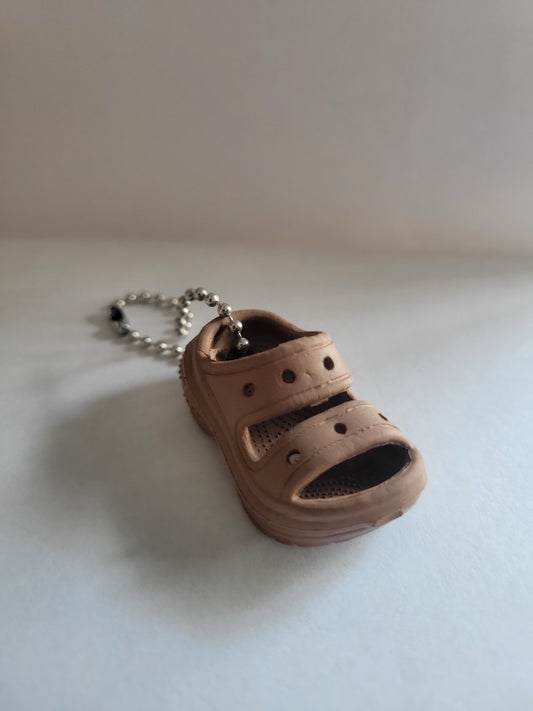 Tan Mini Croc Sandal Keychain (mini charm sold separately)