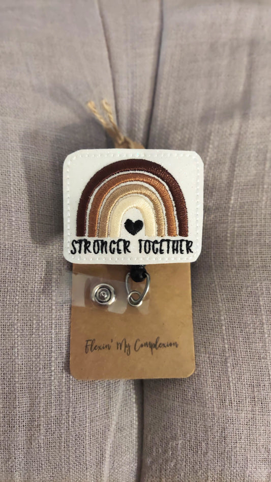 Stronger Together Rainbow Badge Reel